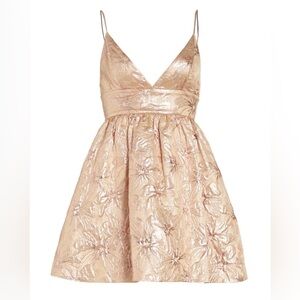Alice + Olivia Rose Gold Metallic Skirt NWT Size 12